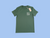 east PIZZAS Short Sleeve T-Shirt - Forest Green/Mozzarella
