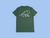 east PIZZAS Short Sleeve T-Shirt - Forest Green/Mozzarella