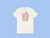 east PIZZAS Short Sleeve T-Shirt - White/Spicy Flame